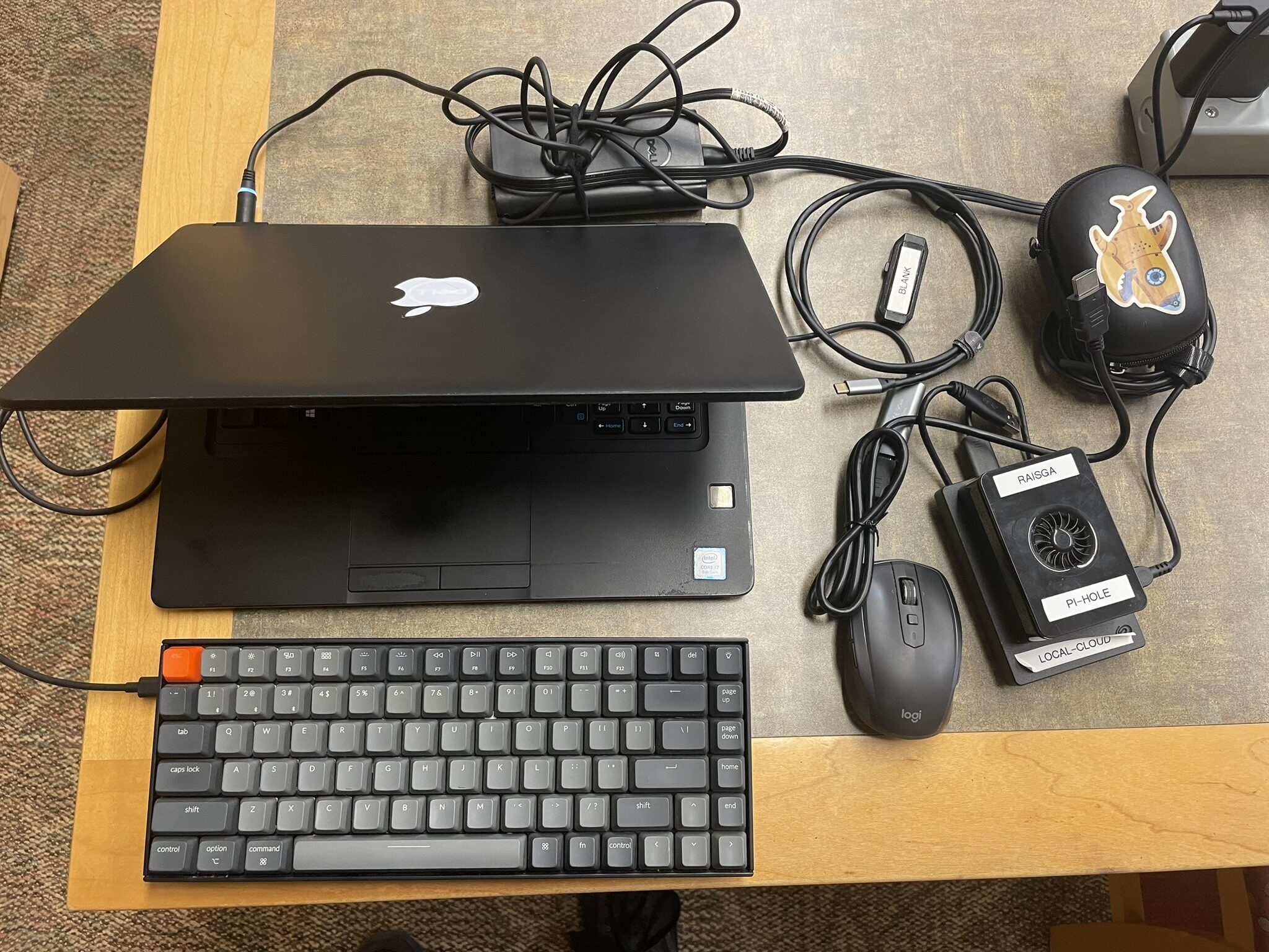Initial setup with laptop
