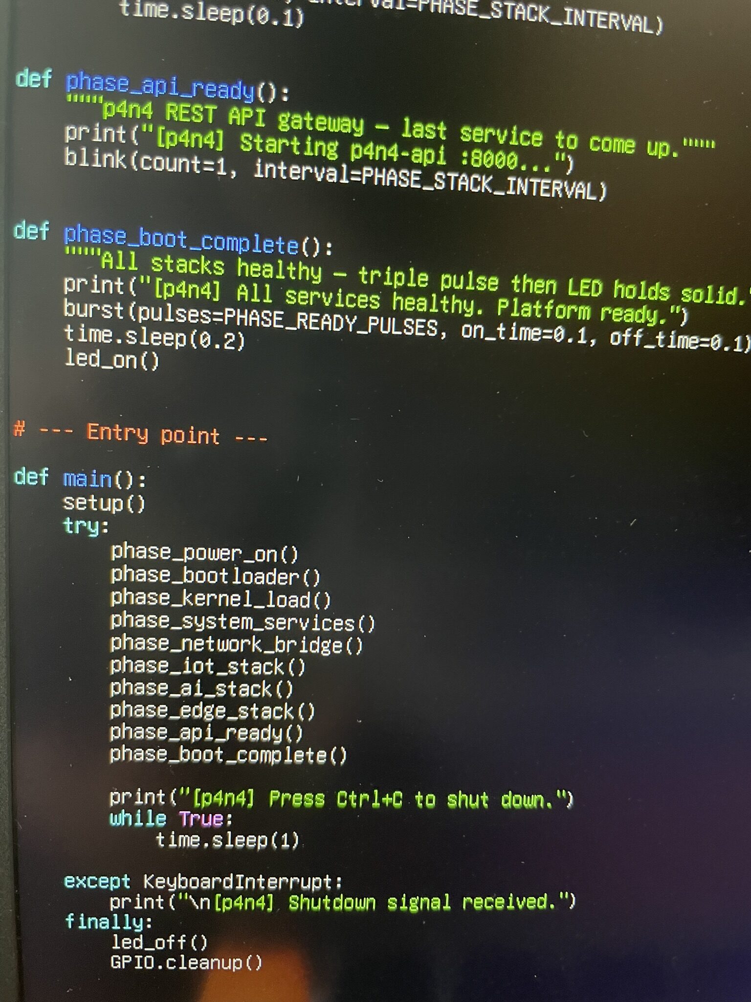 Python script output