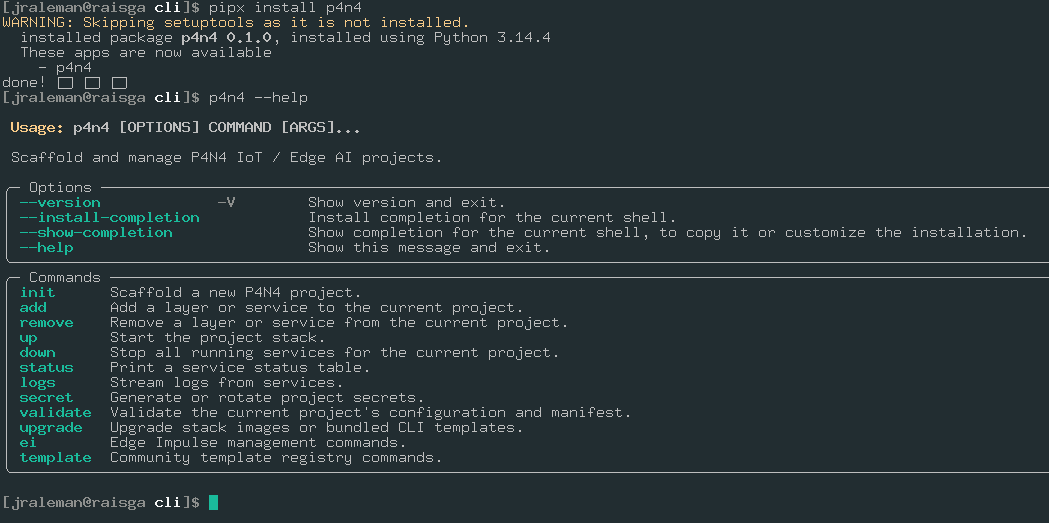 pipx install p4n4